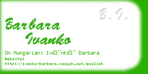 barbara ivanko business card